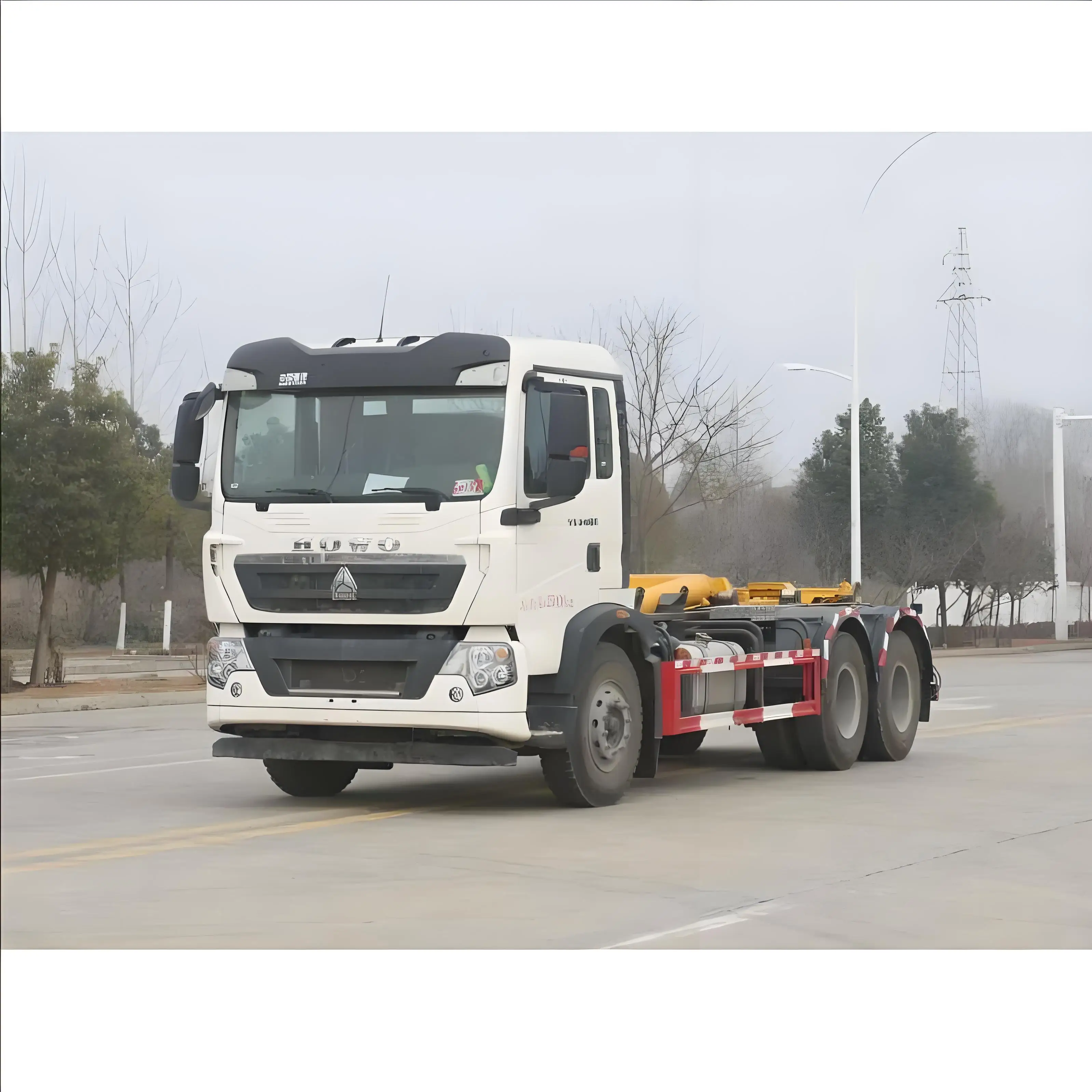 13000L HOWo Hook Detachable Refuse Transfer Truck
