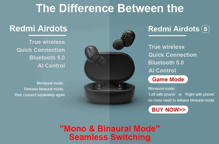 Xiaomi Redmi Airdots S BT Headphones Youth My Truth Wireless