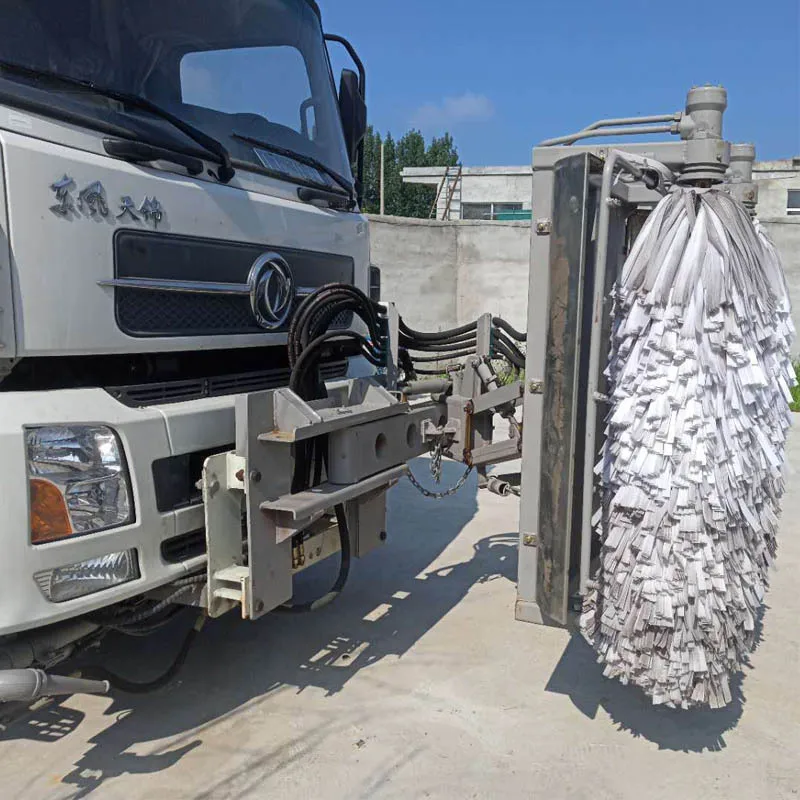 Tunnel Cleaner Vehicle Wash Tunnel Wall Solar Panel Remote Control Guardrail Cleaning Truck