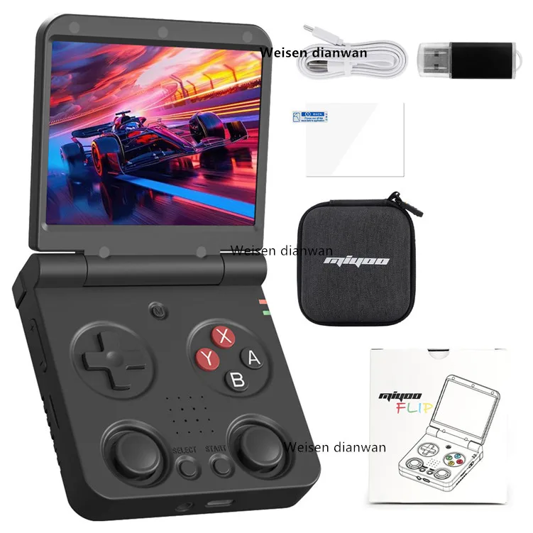 MIYOO FLIP V2 - Mini Retro Gaming Console with 10000+ Games
