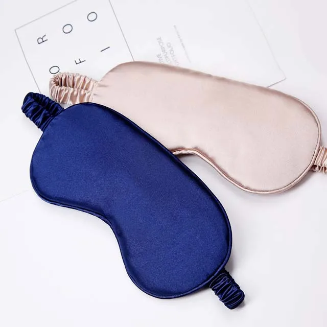 Настраиваемая двухслойная мягкая шелковая маска для сна с эластичным ремешком