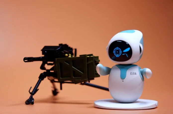 Eilik Emo Toy Robot a Interactive Intelligent Companion of Pet Robot Children Accompany Blue and pink