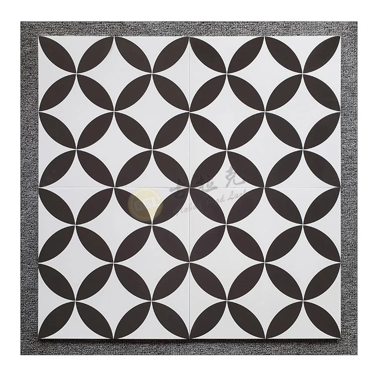 Square Pattern Porcelain Grey And Black Porcelain Mosaic Tile