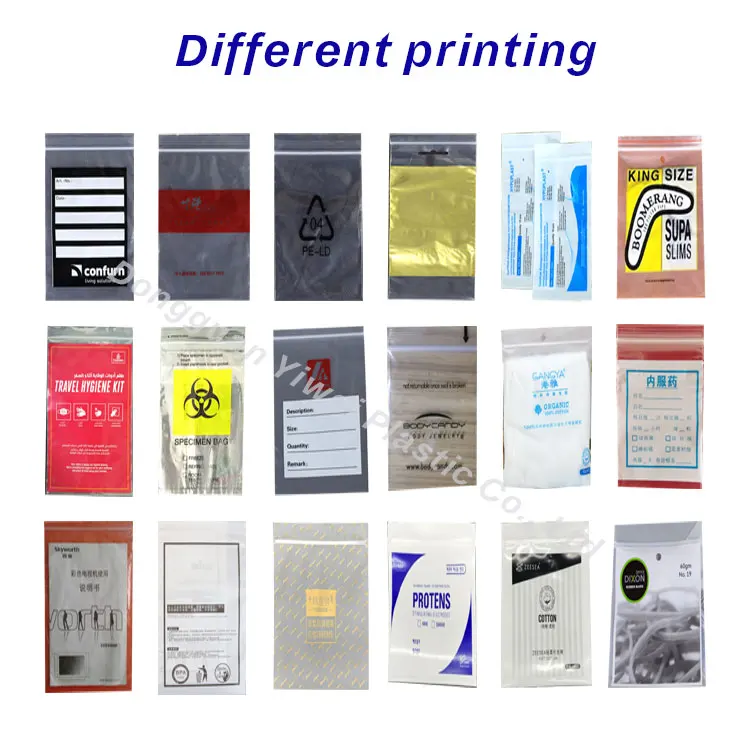 Custom Reclosable LDPE Zipper Bag Transparent PE Clear Ziplock Plastic Bags for Product Packaging