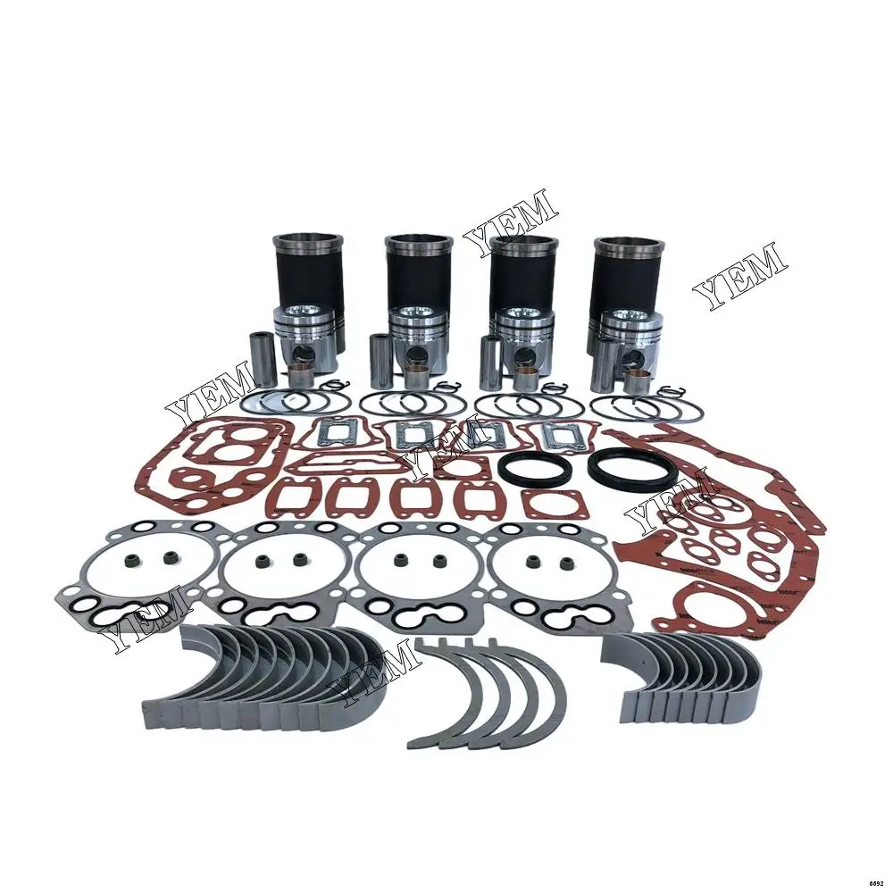 R934 Overhaul Kit With Engine Bearings Cylinder Piston Rings Liner Full Gasket Kit for Liebherr Engine Replacement Parts
