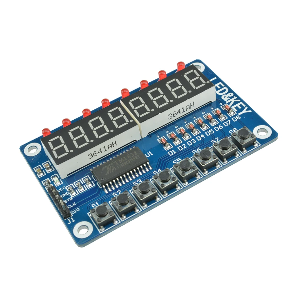 Tm1638 Key Module Led 7 Segment 8-bit Digital Display Tube For Avr ...