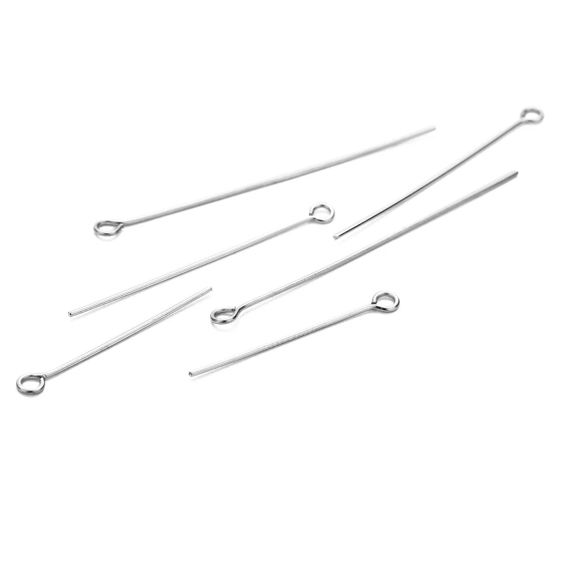 Many Size Stainless Steel Silver Eye Pins