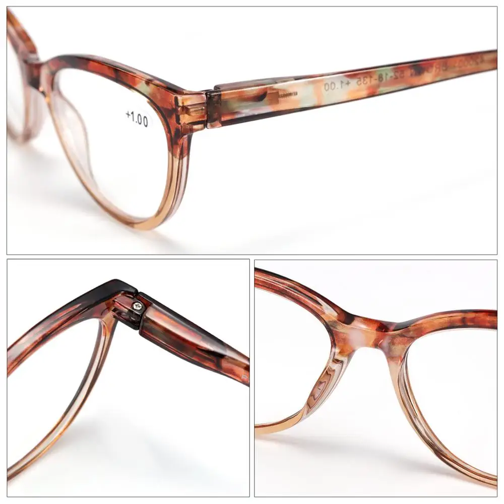 Wenzhou Factory Fashion Multicolor Plastic Frame Women Cat Eye Reading Glasses