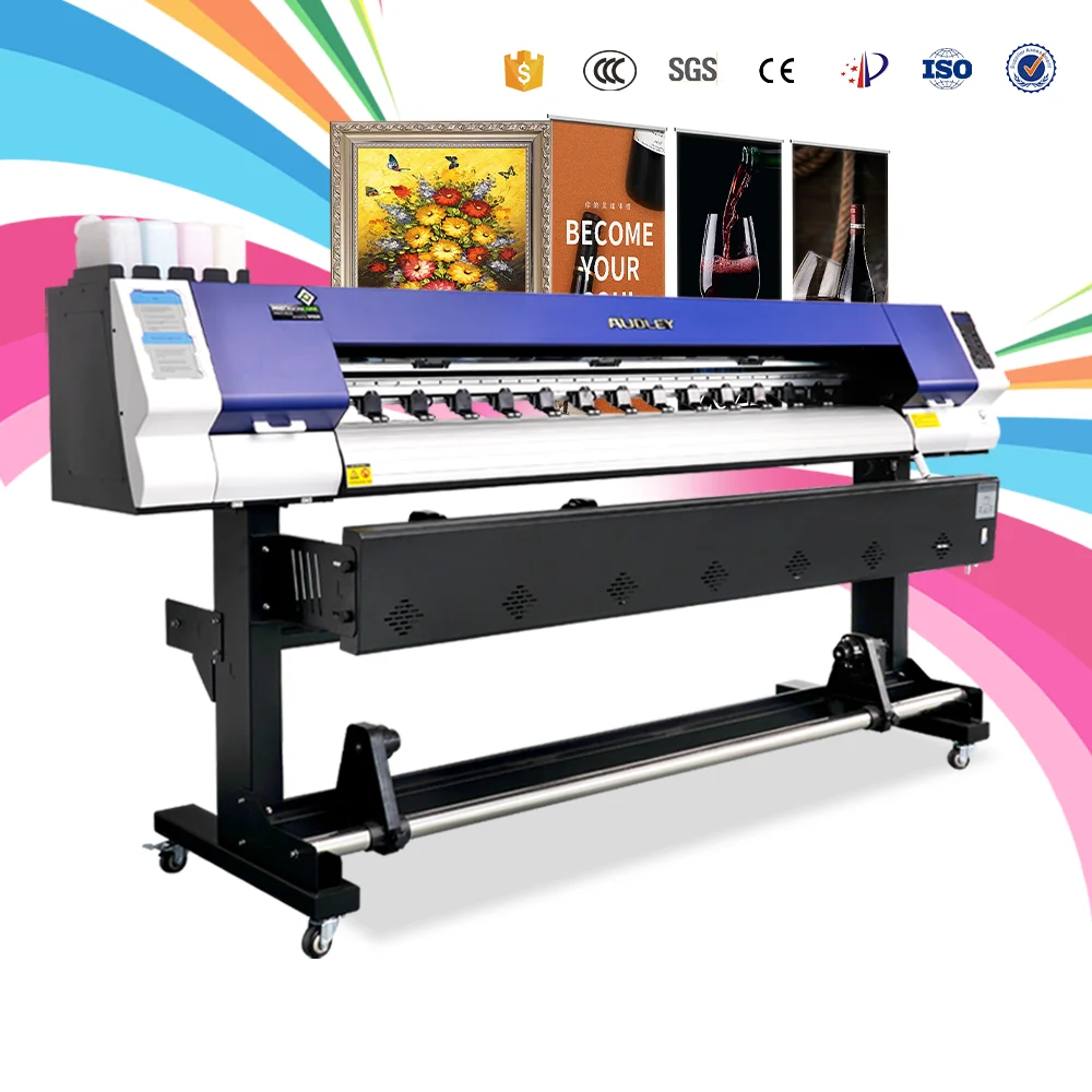 Audley Eco Solvent Ink Printing Machine 1.8m XP600 I3200 Head Plotter Vinyl Wrap Flex Banner Poster Wallpaper Printing