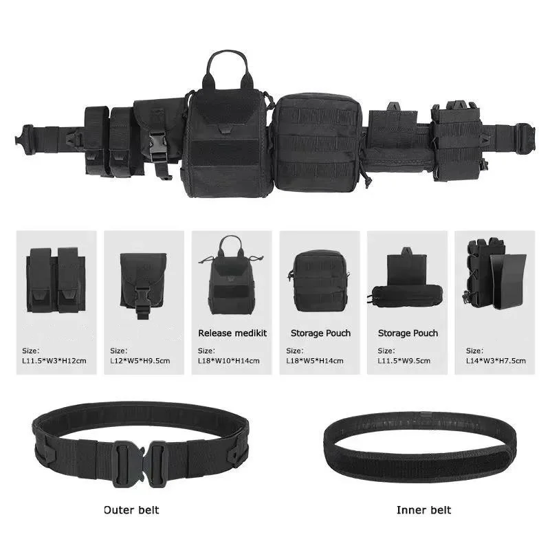 Quick-release Buckle Tactical Belt Outdoor Training Use Pouch Hunting Accessories Tactical Belt Sport Enthusiasts Duty Belts