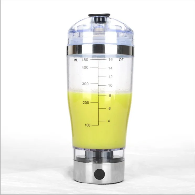 Custom logo Printing Time Mark Portable Electric Protein Shaker Bottle