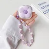 Flores moradas Pulsera de corona de flores moradas