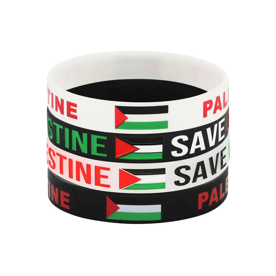Silicone Wristband As a Small Gift. European and American Version. for Palestine. Eco-friendly. Sporty Silicone Wristband