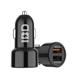 IBD322 Qc 3.0 2.4A Dual Usb Car Charger Quick Charge 2-port Car Charger