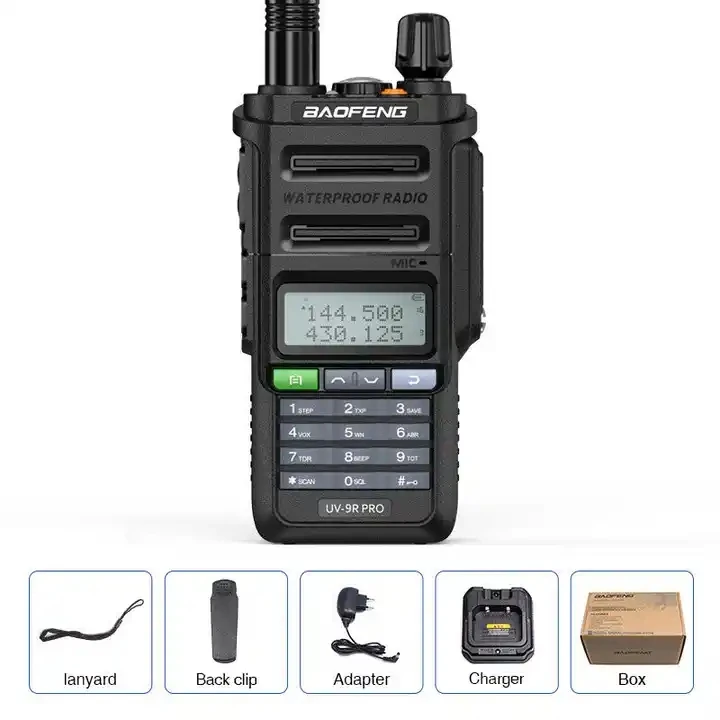 Baofeng UV-9R PLUS vhf uhf walkie talkie dual band ham radio 2024 hot sell Walkie Talkie Long Range Baofeng Uv-9r