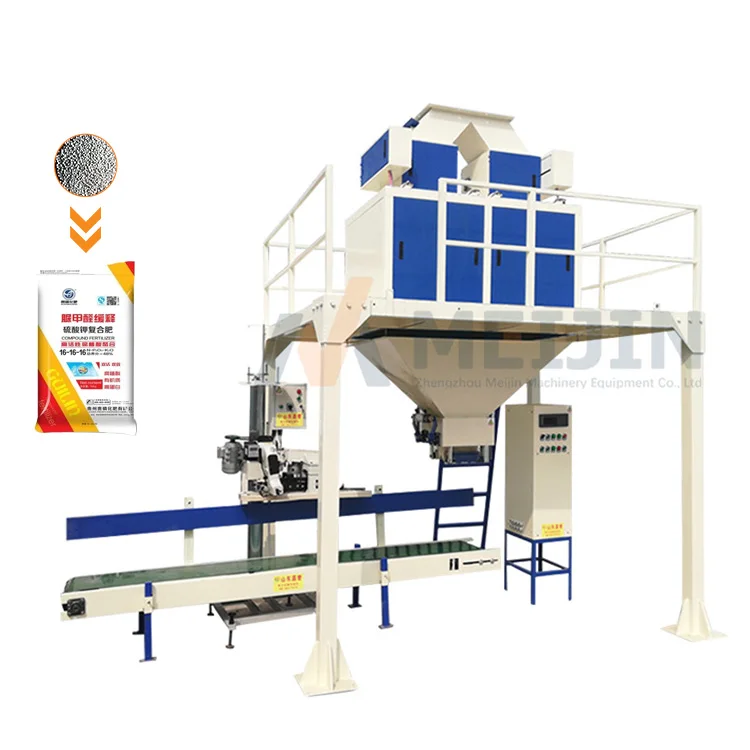 Hot Sale Multi-Function Soybeans Corn  Fertilizer Packaging Machine Granule Double Bucket Packing Machine