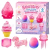 Juguete para apretar-6 piezas-océano rosa