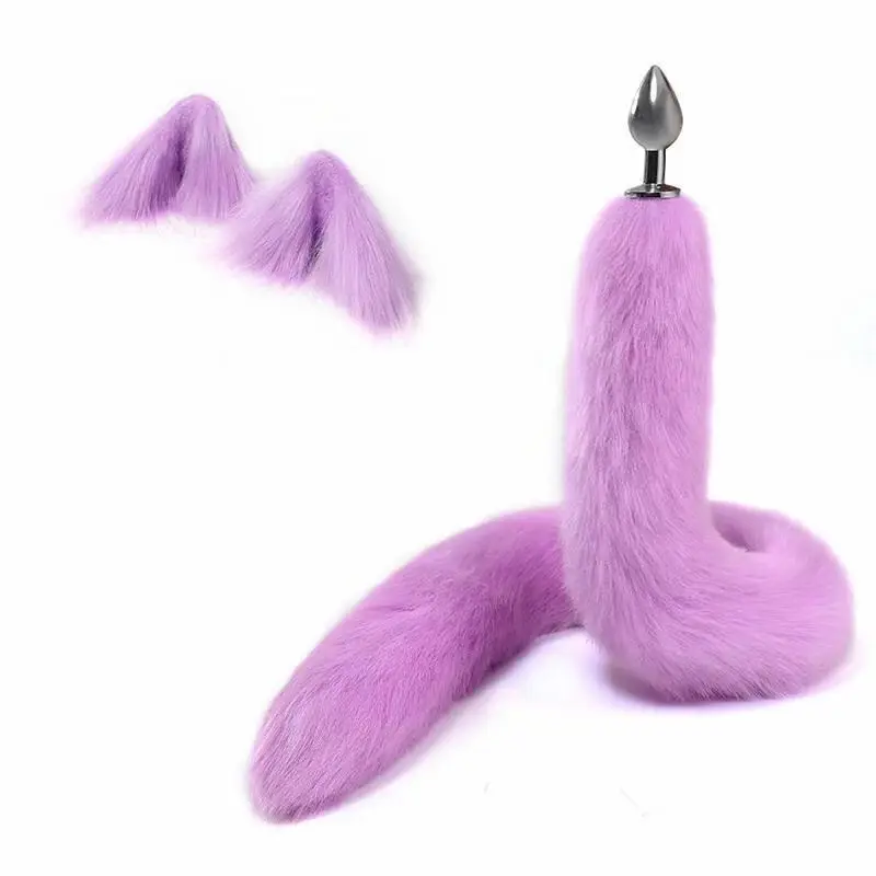 Wholesale Fox Tail Butt Plugs Flirting Masturbation Anal Tail Metal Anal Plug Sex Toys