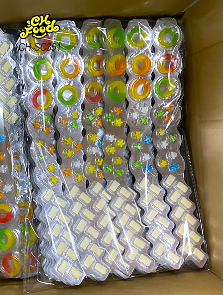 Low MOQ China Cheap 3in1 Fruit Flavor Roll Gummy Candy and Star Tablet Candy with Milk Pressed Candy Sweets for Kids