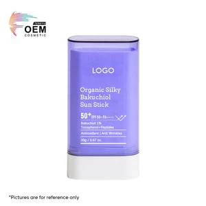 Private Label Peptides No Whitecast Anti Wrinkles Hydration Sunstick Spf 50+ Pa++++ Bakuchiol Face Sunscreen Stick