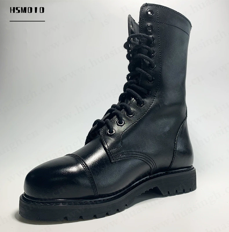 LXG,outdoor Hiking Double Joints Black Combat police military  Boots Steel Toe Available No-marking Tactical Boots for Sale HSM010