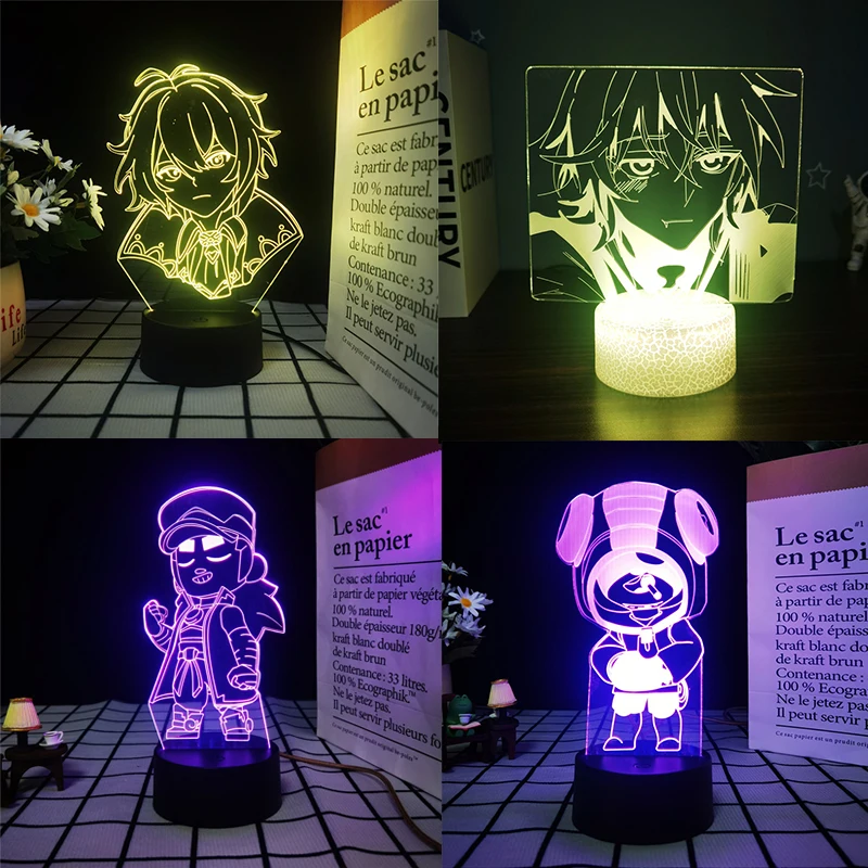 Wholesale Acrylic 3d Lamp Visual Cartoon Lamp,dim Night Light Desk 