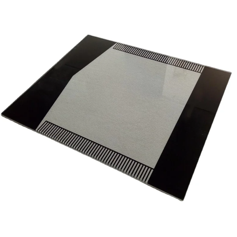 High Quality Custom Design Toughened Microwave Oven Glass Panel Silk Screen Print Microwave Oven Tempered Door Glass