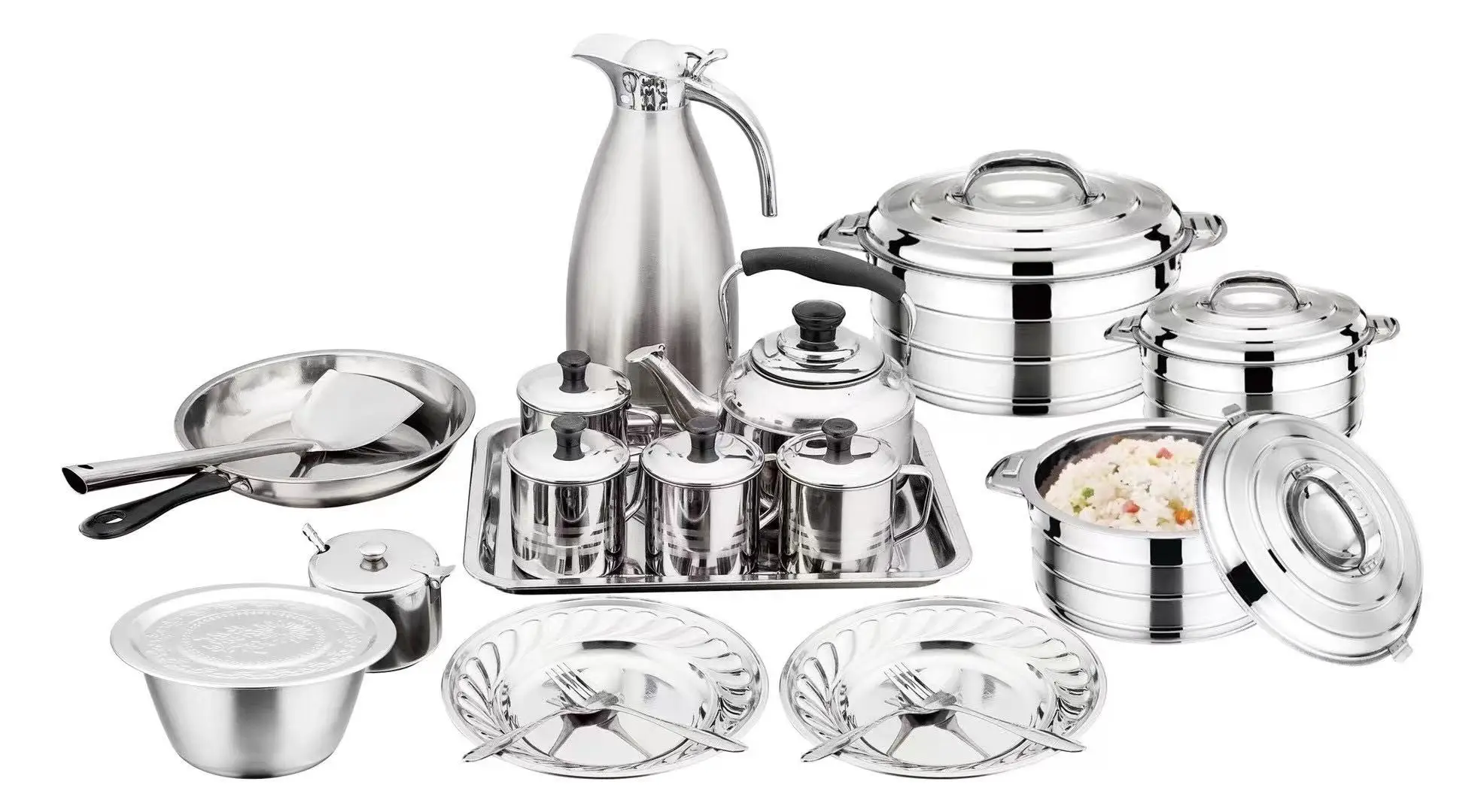 Promotional 21pcs Family Set Stainless Steel Pot Set Cookware Set Buy