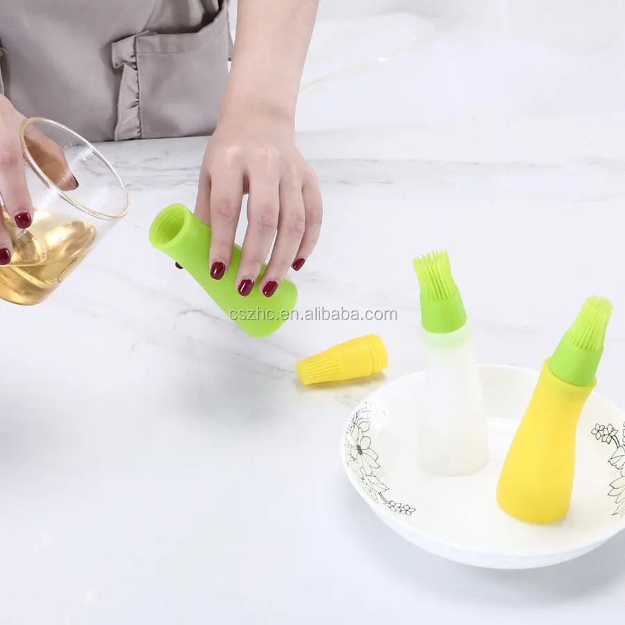 Dishwasher Safe Heat Resistant BBQ Silicone Oil Brush, High Temperature Silicone Oil Bottle Brush Barbecue Baking Cake Brush factory