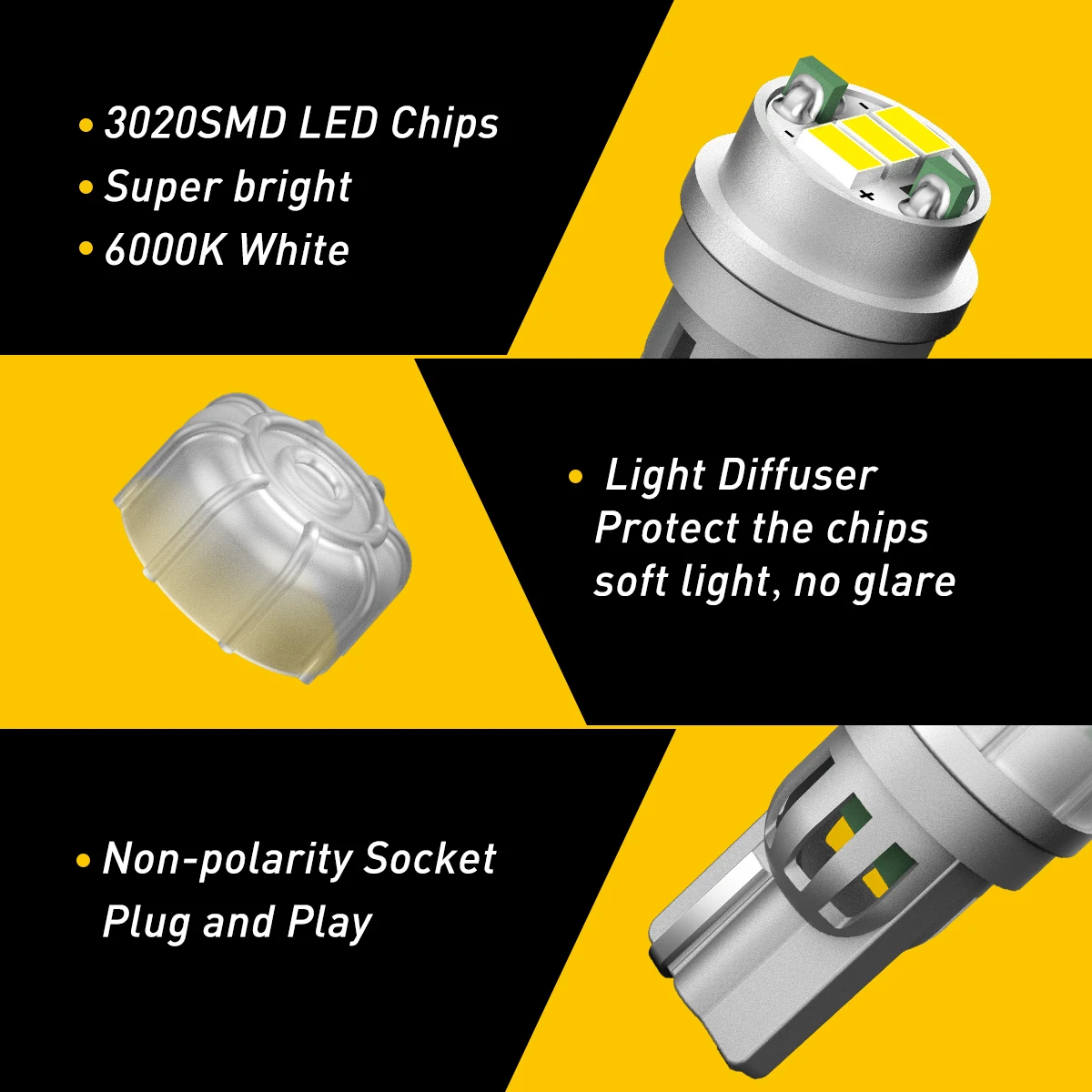 Light Bulbs & LEDs For Ford F-350 Super Duty AUXITO T10 LED Bulbs - 6500K Super Bright White (Pack Of 10), IP67 Waterproof License Plate Light