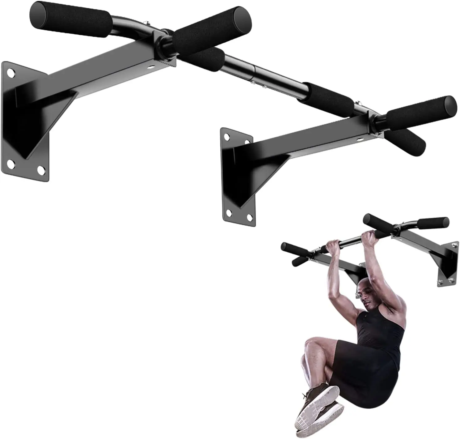 Wall Mounted Pull Up Bar,Strength Training Pullup Bars,Heavy Duty Chin