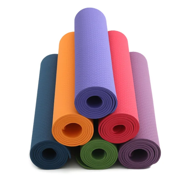 High Quality TPE Yoga Mat Eco-Friendly and Anti-Slip Customized Logo Durable and Durable