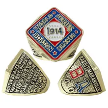 MLB 1914 Boston Atlanta Braves Championship Ring Alloy Jewelry Fashion Classic Cheap Jewelry Manufacturers Wholesale