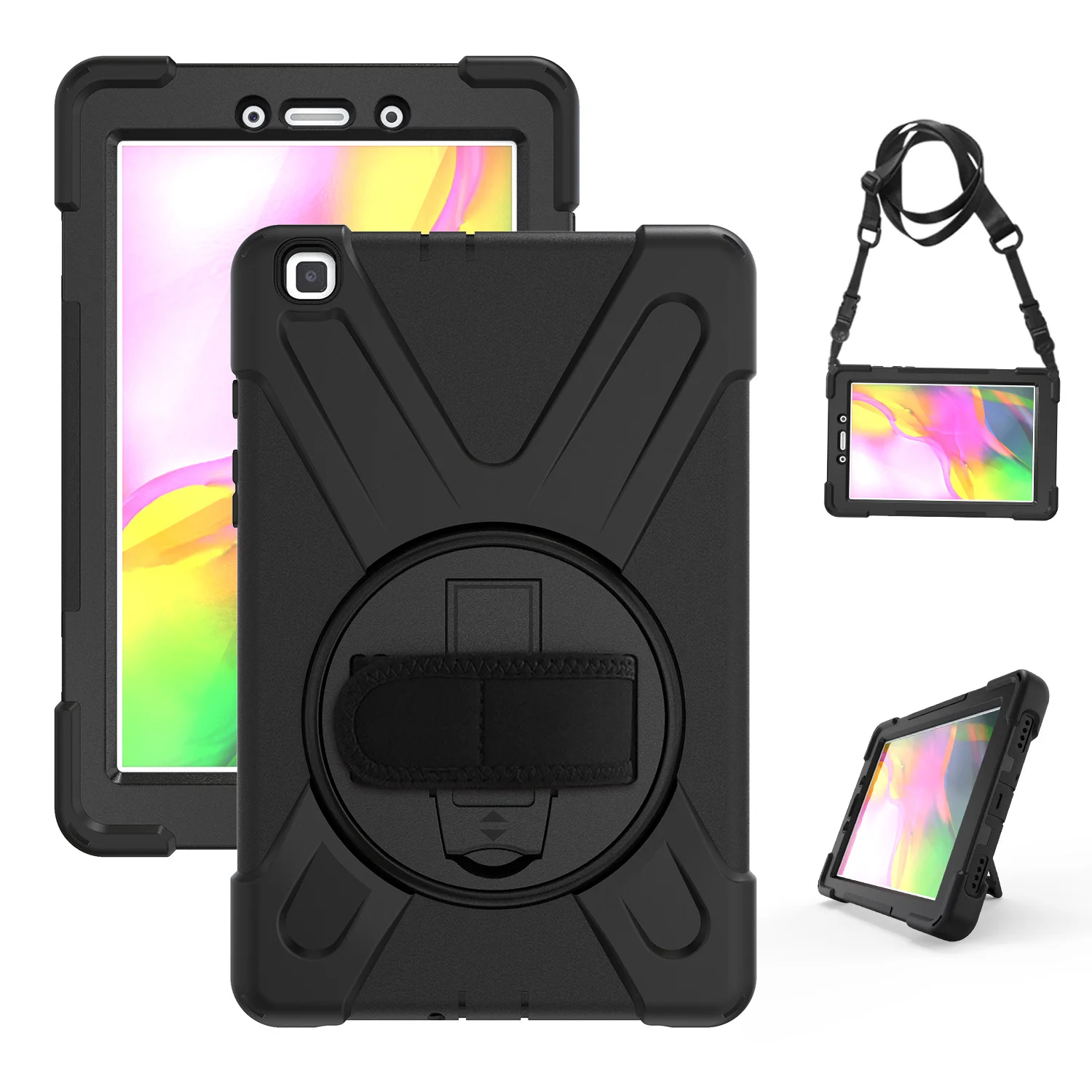 For Samsung Galaxy Tab A 8.0 Case Sm-t290 Shockproof Heavy Duty Tough  Bumper With Pen Holder Stand & Shoulder Strap T290 T295 - Buy For Samsung  Galaxy Tab A 8.0 Case,Sm-t290 Case,For Samsung T290