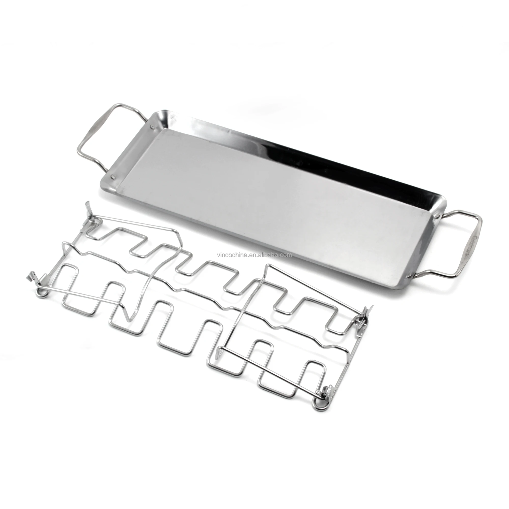 Meat Racks For Cooking Stainless Steel Chicken Meat Grill Rack With Drip Vegetable Tray Bbq ...