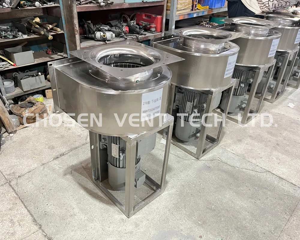 CHOSEN Small Industrial High Suction Kitchen Exhaust Centrifugal Air Blower for Smoke Extraction with Impeller