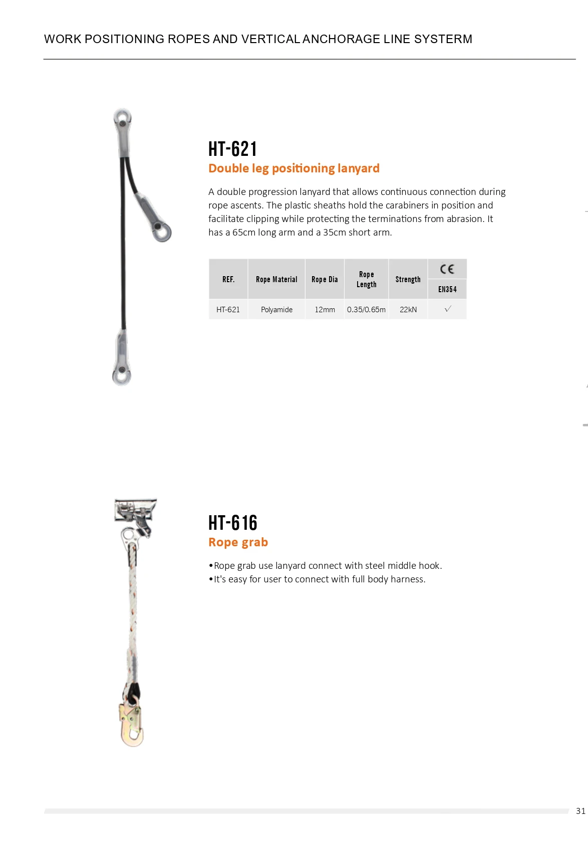 Top Quality Climbing Protection Connecting Positioning Rope Safety Rope Electric Construction Limit Rope Climbing Gear for Trees