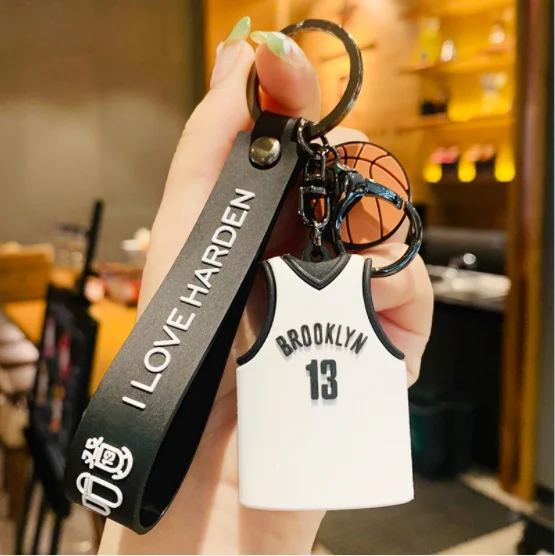 50 Models Basketball Jersey Keychain Men & Women Trendy Personality Kobe  Jersey Ornaments Bag Ornaments James Pendant