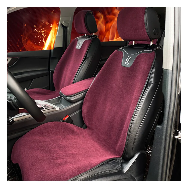Оптовая продажа чехол на автомобильное сиденье удобная однотонная подушка для четырех сезонов короткая плюшевая автомобильного