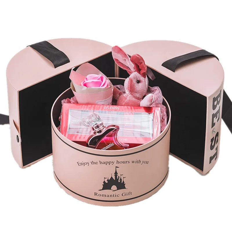 Creative Design Double Door Round Cylinder Foldable bridesmaid gift box