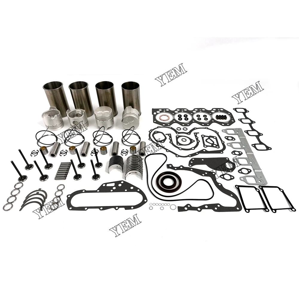 3B Repair Kit With Piston Rings Liner Bearing Valves Cylinder Gaskets for Toyota