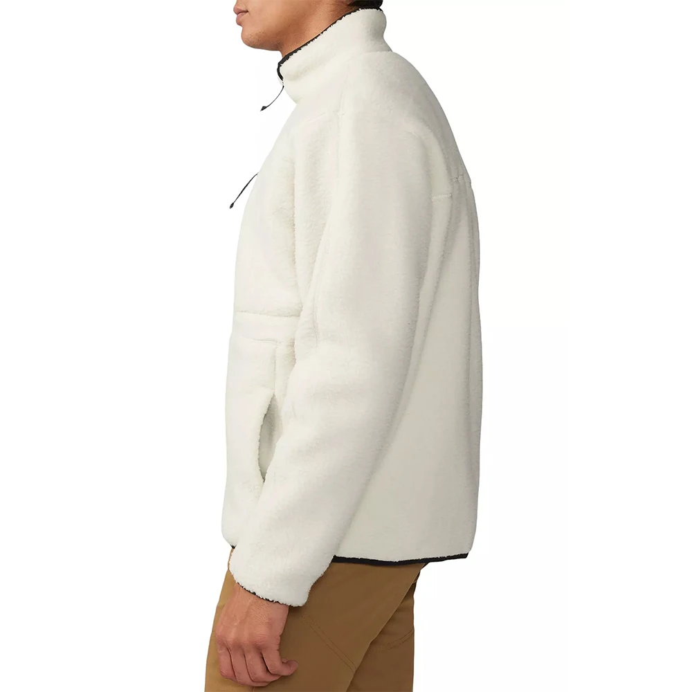 Men's Custom Logo Quarter Zip Fleece Pullover 95% Cotton 5% Spandex Stand Collar Winter Warm Sherpa Sweatshirt Printed Pattern