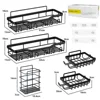 Caja de estante de almacenamiento de cinco piezas (negro)