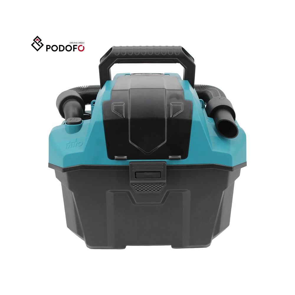 Podofo 18V Mini Wet and Dry Cordless Vacuum Cleaner Portable Industrial Household Rechargeable Wet and Dry Vacuum Cleaner OEM W6186