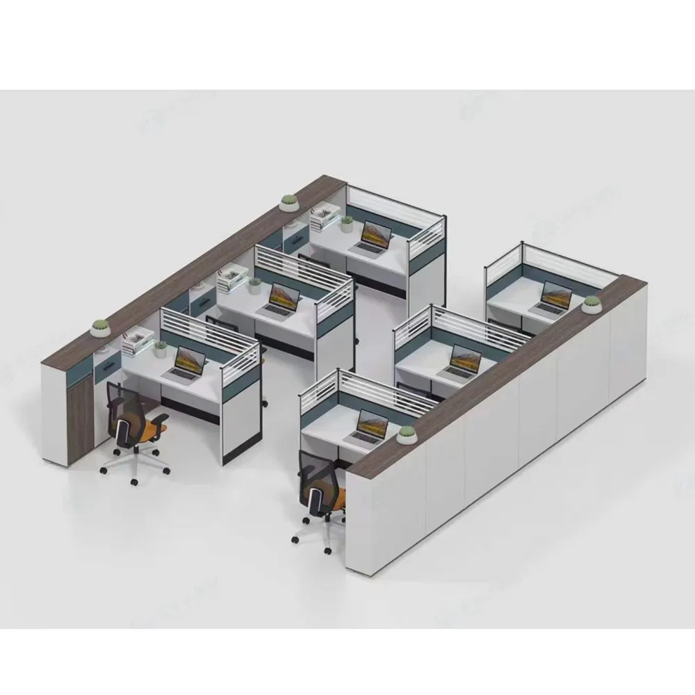  workstation modern escritorio de muebles de oficina white mobilier de bureau table office furniture desk 