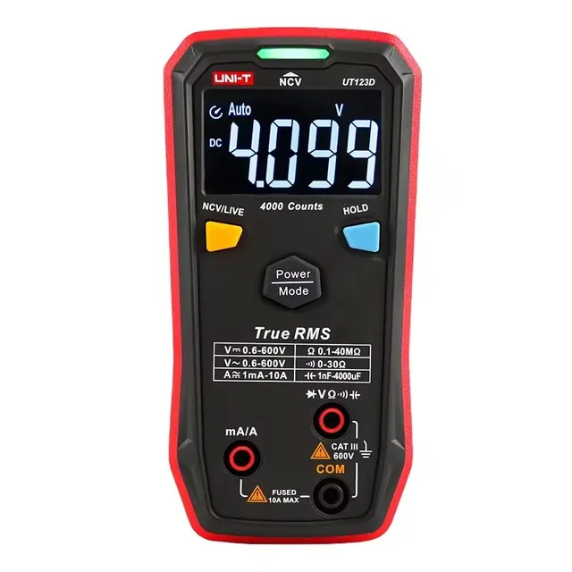 UNI-T UT123D Smart Digital Multimeter Automatically Identify AC/DC Voltage Resistance Diode And Continuity