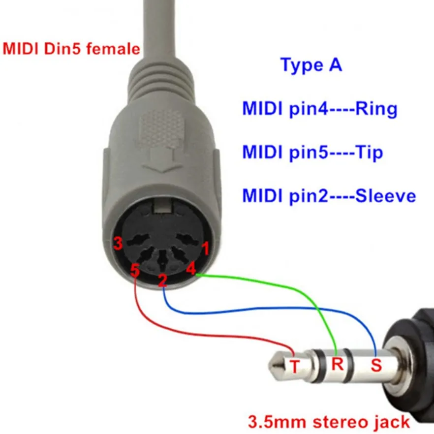 Распайка midi кабеля din5 din5