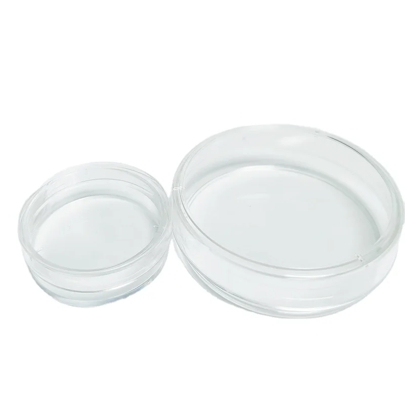 Круглая стеклянная чаша Петри 60 мм чашка агаровая тарелка стерильная с клеточной культурой пластмассовая ABC705006 плоское дно