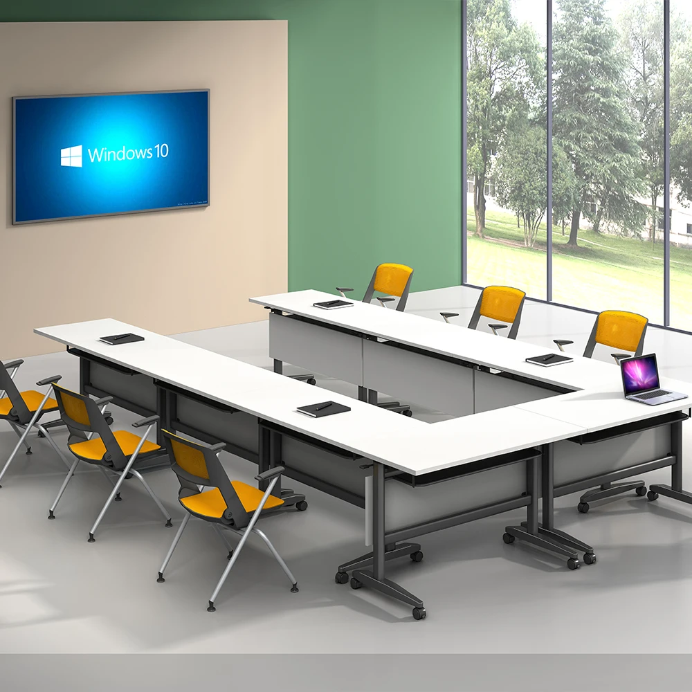 Luxury Conference Table Big Size Wood Portable U Shaped Meeting Table for  30 Places, image size:1000x1000