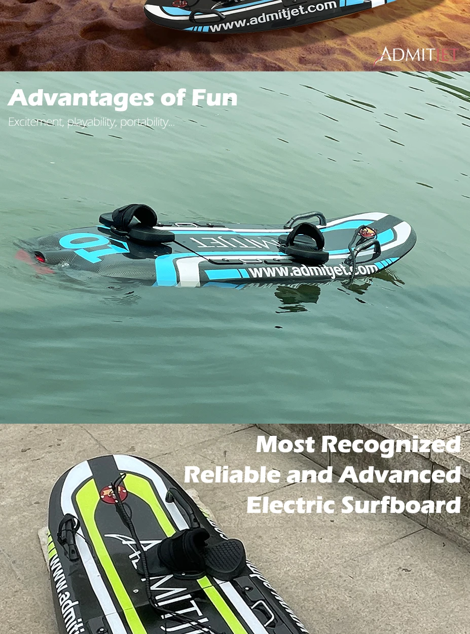 Electric Surf Boards 12KW Power Motorized Jet Ski E Surfer